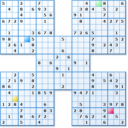 Prize Samurai Sudoku - Competition - hard