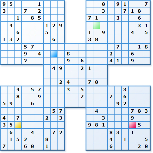 Prize Samurai Sudoku - Competition - hard